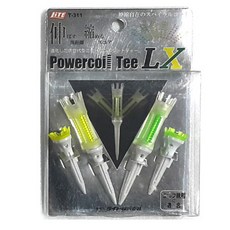 Lite Golf Power Coil 高爾夫球釘 4入組, 綠色 + 黃色, 1套