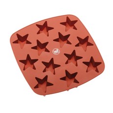 sambonet 12個矽膠星星模具, 紅色