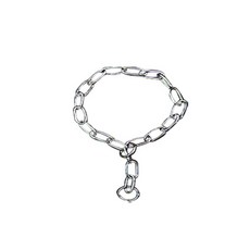 티티펫 솔리드스텐체인목줄, 실버, 1개