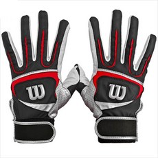 WILSON WB3000WBR 배팅장갑 WI145MBJBG004, 흰색,검정,빨강