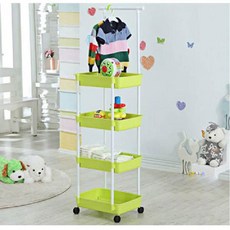 입키즈수납바구니4단, 그린, 1개