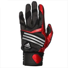 ADIDAS Z52039 아디프로 레보 편수 배팅장갑 좌타자용, 검정,빨강, 1개