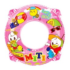 miti 圖案圓形充氣泳圈 75cm, 粉色的, 750 x 750 毫米