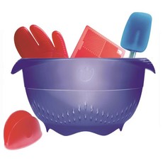 PAVONI 矽膠家庭用具套組, 混色, 鍋墊+炒鍋鏟+隔熱手套+多功能墊+攪拌碗