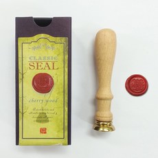 가일아트 체리우드 알파벳코인 씰도장세트 (해당씰스티커부착), 2p (씰 1p, 코인 K 1p) + 종이케이스, 1개