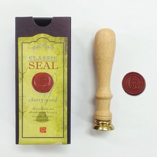 가일아트 체리우드 알파벳코인 씰도장세트 (해당씰스티커부착), 2p (씰 1p, 코인 C 1p) + 종이케이스, 1개