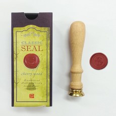 가일아트 체리우드 알파벳코인 씰도장세트 (해당씰스티커부착), 2p (씰 1p, 코인 E 1p) + 종이케이스, 1개