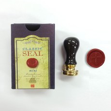 Kailart 黑色多陶瓷漂亮印章硬幣印章畫套組（附對應印章貼紙）, 封蠟+印章(17號)+紙盒, 1組