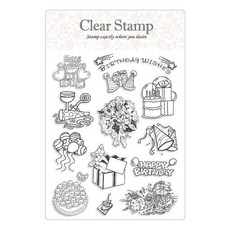 Kailart 經典果凍郵戳印章組, 生日-3