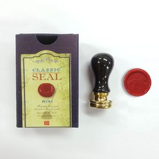 佳日藝術 黑色多功能陶瓷 精美封蠟幣印章組 (附封蠟貼紙), 手柄+封蠟頭42款+紙盒, 1個