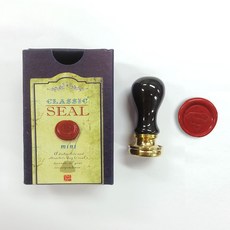 佳日藝術 黑色多功能陶瓷 精美封蠟幣印章組 (附封蠟貼紙), 手柄+封蠟頭51款+紙盒, 1個