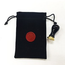 Kailart 迷你陶瓷字母硬幣印章畫套組（附相應印章貼紙）, 2p（印章1p，硬幣O 1p）+天鵝絨袋, 1套