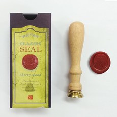Kailart Cherrywood 漂亮印章硬幣印章畫套組（附對應印章貼紙）, 手柄+封蠟頭14款+紙盒, 1組