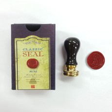 Kailart 黑色多陶瓷漂亮印章硬幣印章畫套組（附對應印章貼紙）, 封蠟+印章(15號)+紙盒, 1組