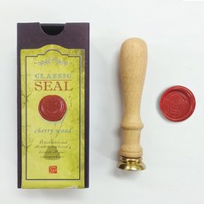 Kailart Cherrywood 漂亮印章硬幣印章畫套組（附對應印章貼紙）, 封蠟+印章(48號)+紙盒, 1組