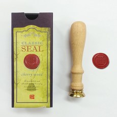 가일아트 체리우드 알파벳코인 씰도장세트 (해당씰스티커부착), 2p (씰 1p, 코인 H 1p) + 종이케이스, 1개