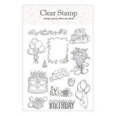 Kailart 經典果凍郵戳印章組, 生日-1