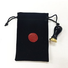 Kailart 迷你陶瓷字母硬幣印章畫套組（附相應印章貼紙）, 2p（印章1p，硬幣H 1p）+天鵝絨袋, 1套