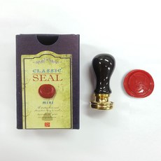 佳日藝術 黑色多功能陶瓷 精美封蠟幣印章組 (附封蠟貼紙), 手柄+封蠟頭40款+紙盒, 1個