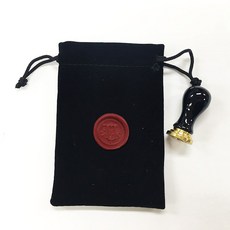 佳日藝術 迷你陶瓷字母硬幣封蠟印章組 (附贈相應封蠟貼紙), 2p（印章1p，硬幣U 1p）+天鵝絨袋, 1個