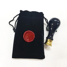 佳日藝術 精美封蠟幣印章組 (附贈對應封蠟貼紙), 2p（陶瓷印章1p，硬幣52 1p）+絨布袋, 1個