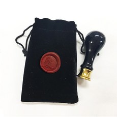 佳日藝術 精美封蠟幣印章組 (附贈對應封蠟貼紙), 2p（陶瓷印章1p，硬幣04 1p）+絨布袋, 1個