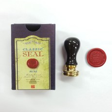 佳日藝術 黑色多功能陶瓷 精美封蠟幣印章組 (附封蠟貼紙), 手柄+封蠟頭45款+紙盒, 1個