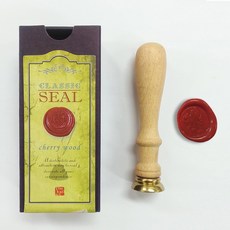 Gail Art 櫻桃木精美封蠟幣 + 封蠟章 + 附贈對應封蠟貼紙 套組, 手柄+封蠟頭31款+紙盒, 1個