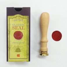 Kailart 櫻桃木字母硬幣印章畫套組（附相應印章貼紙）, 2p（印章1p，硬幣O 1p）+紙盒, 1套