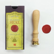 가일아트 체리우드 알파벳코인 씰도장세트 (해당씰스티커부착), 2p (씰 1p, 코인 R 1p) + 종이케이스, 1개