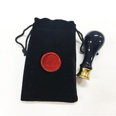 佳日藝術 精美封蠟幣印章組 (附贈對應封蠟貼紙), 2p（陶瓷印章1p，硬幣05 1p）+絨布袋, 1個