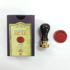 佳日藝術 黑色多功能陶瓷 精美封蠟幣印章組 (附封蠟貼紙), 手柄+封蠟頭34款+紙盒, 1個