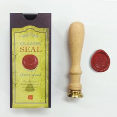 Kailart Cherrywood 漂亮印章硬幣印章畫套組（附對應印章貼紙）, 手柄+封蠟頭16款+紙盒, 1組