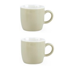 DOHO 디퓨어 컬러 미니 머그컵 200ml, 베이지, 2개