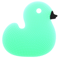 레벤베이비 실리콘 유아 목욕타올 오리, 스카이, 1개