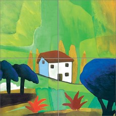 森林中的紅色屋頂房子 4張, 摘要-407