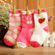 라이프스푼 캐릭터시리즈1 3PCS 핑크 유아양말