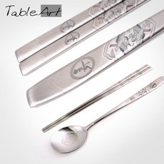 Winking Bear 不鏽鋼餐具組, 湯匙 5入+筷子 5雙, 大長今