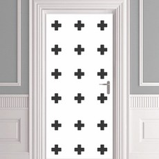 西特羅 玄關門貼紙北歐風格, B type