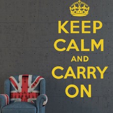 시트로 Keep calm and carry on 스티커 L, lemon레터링