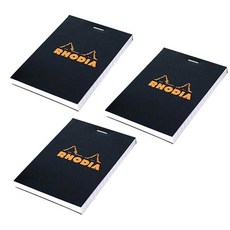 RHODIA 網格 NO.12 記事本, 黑色, 3個