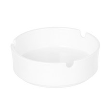 HANKOOK CHINAWARE 圓形菸灰缸, 白色的