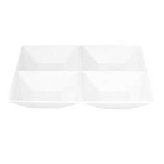 한국도자기 백지4칸사각볼, 화이트, 1개