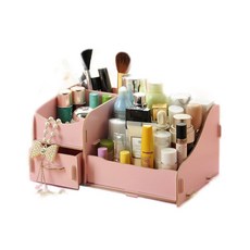 망고 2단 파스텔 화장품정리대, 핑크, 1개
