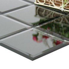 이누데코 미러모자이크 면취 300mm x 300mm 5세트, 흑경/회경(그레이)