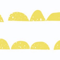 賈斯汀與克羅伊 半月 20支棉平織布wc4014 110 x 360 cm, 1個, 黃色