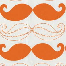 Justin&Chloe 小鬍子 20支平織棉布wc4024 110 x 360 cm, 橘色, 1個