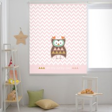 Clemence Chouette 北歐風遮光捲簾, 粉紅色