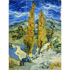 Landscape-507 명화 빈센트 반 고흐-생 레미의 포플러 6개, 혼합색상