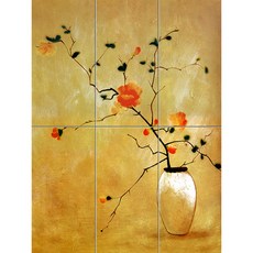 Abstract-179 붉은 작은꽃의 소리없는 속삭임, 혼합색상, 6개